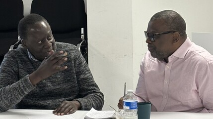 two participants speaking