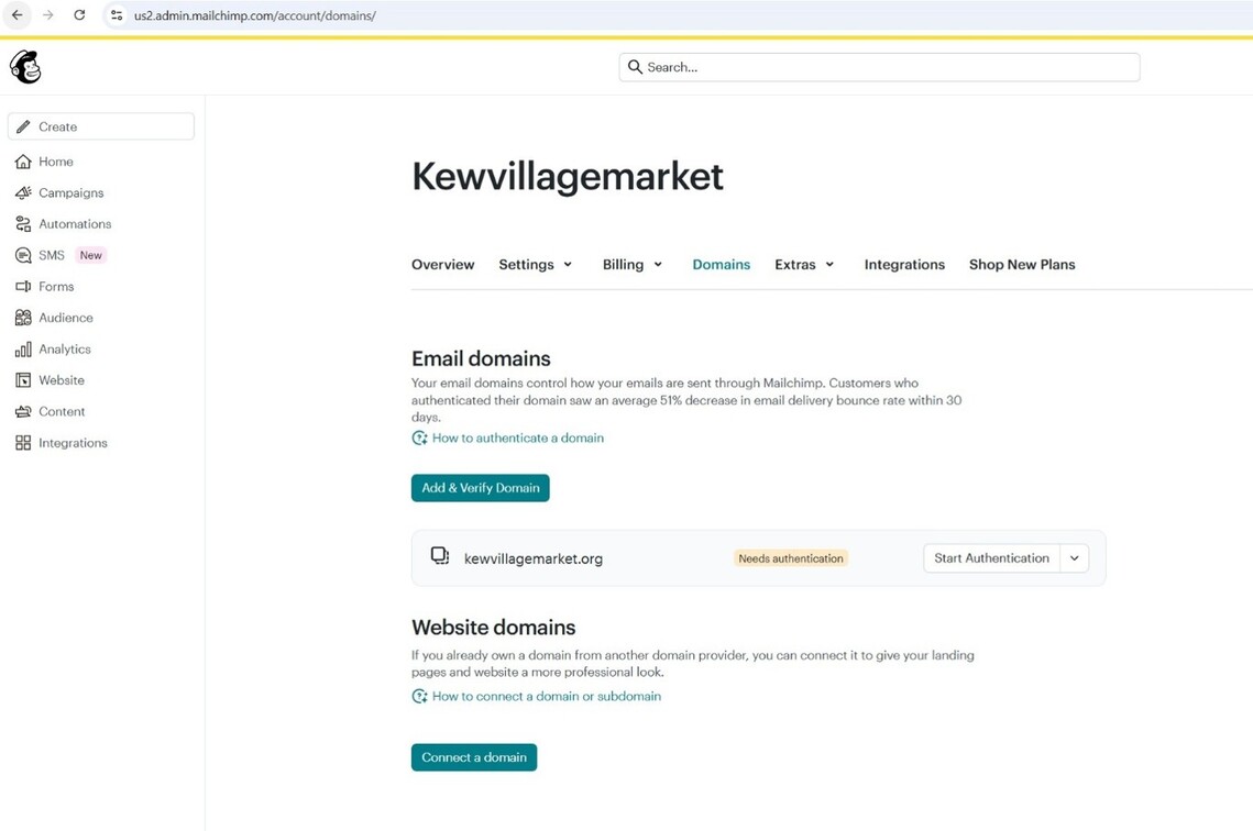 domain authentication step 1