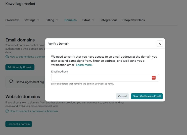 domain authentication step 2