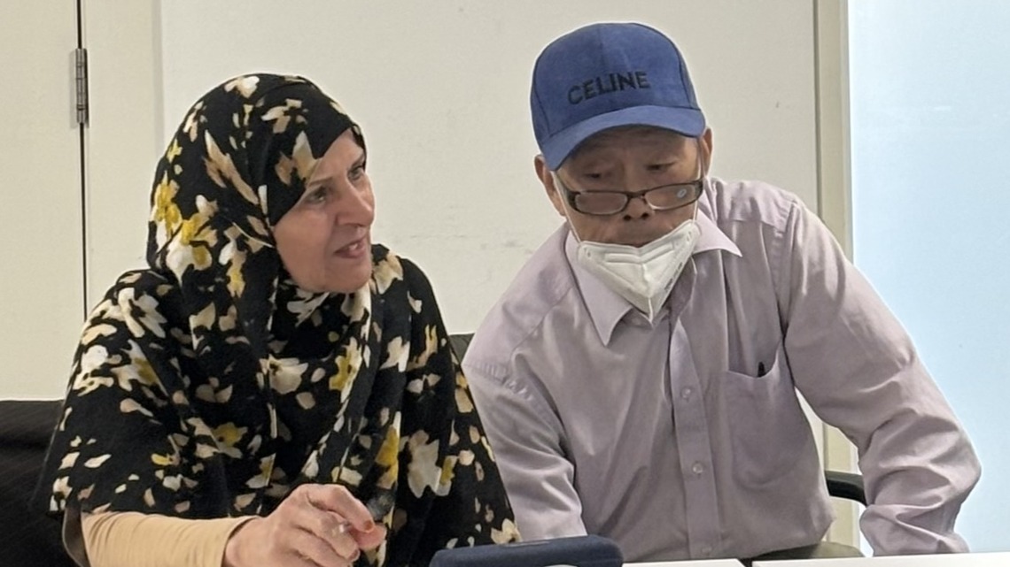 two participants speaking