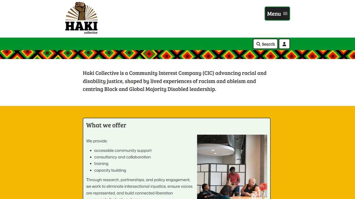 HAKI Collective home page screenshot