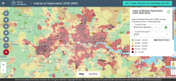 screenshot of OCSI's IMD explorer tool