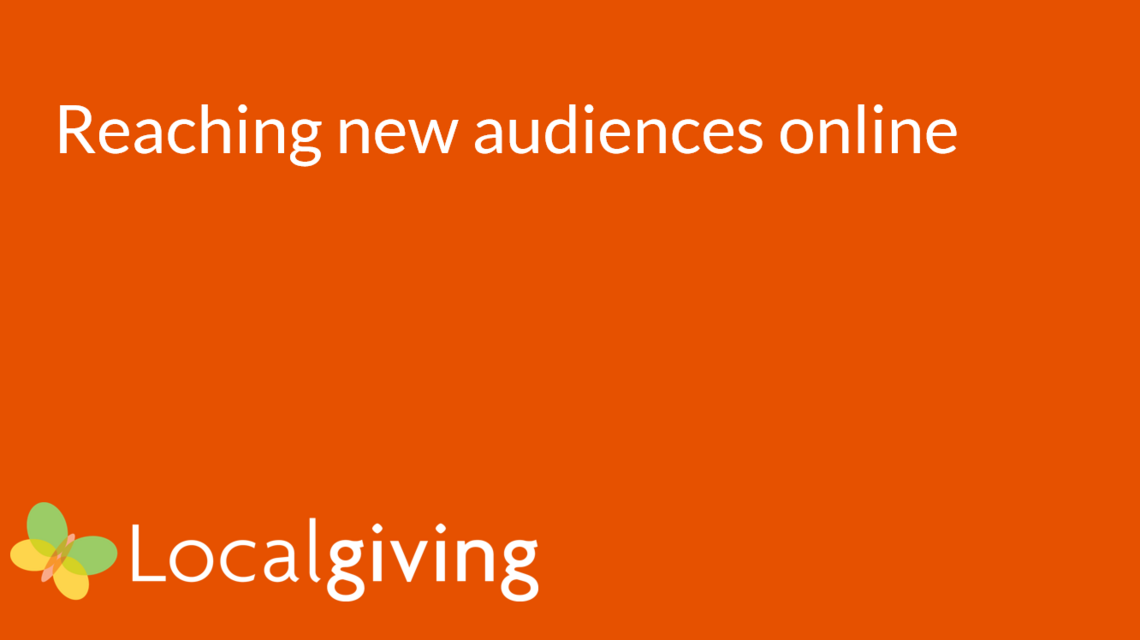 Reaching new audiences first slide