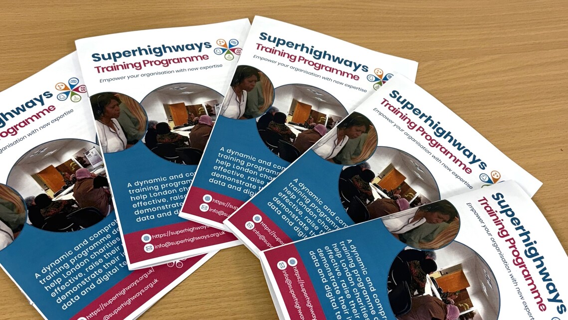 printed training brochures on table